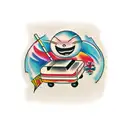 live laugh toaster bath  tattoo design idea