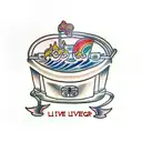 live laugh toaster bath  tattoo design idea