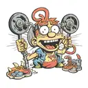 OLD SCHOOL TATTOO OF DONNIE THORNBERRY FROM RUGRATS tattoo design idea