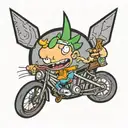 OLD SCHOOL TATTOO OF DONNIE THORNBERRY FROM RUGRATS tattoo design idea