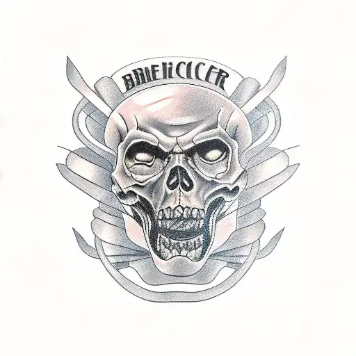 biker in memory of dad tattoo design idea