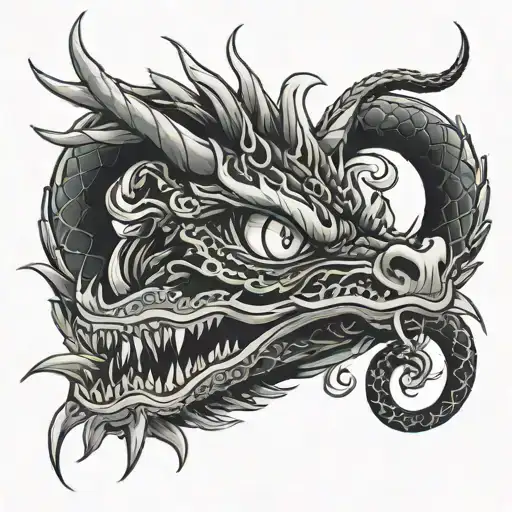 Dragon, Eyes tattoo design idea