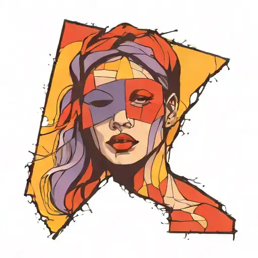 Justita , justice blindfolded tattoo design idea