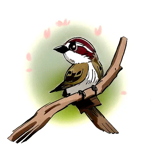 Sparrow tattoo design idea