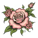 alpha kappa alpha roses surrounding tattoo design idea