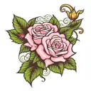 alpha kappa alpha roses surrounding tattoo design idea
