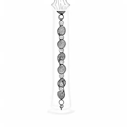 a vase with a spiral design tattoo design idea