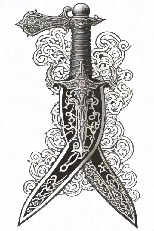 broadsword tattoo design idea