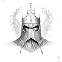 king baldwin iv black and white on forearm tattoo design idea