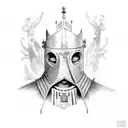 king baldwin iv black and white on forearm tattoo design idea