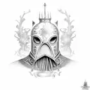 king baldwin iv black and white on forearm tattoo design idea