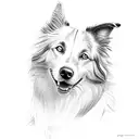 Border collie tattoo design idea