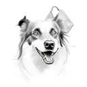Border collie tattoo design idea