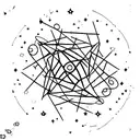 A delicate and minimalist design of six stars arranged in a constellation, symbolizing the guiding light and love shared within your big family. tattoo design idea