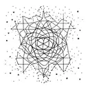 A delicate and minimalist design of six stars arranged in a constellation, symbolizing the guiding light and love shared within your big family. tattoo design idea