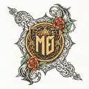 Messi name font tattoo design idea