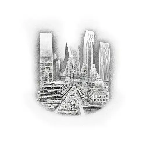 City if Split located in Croatia tattoo design idea