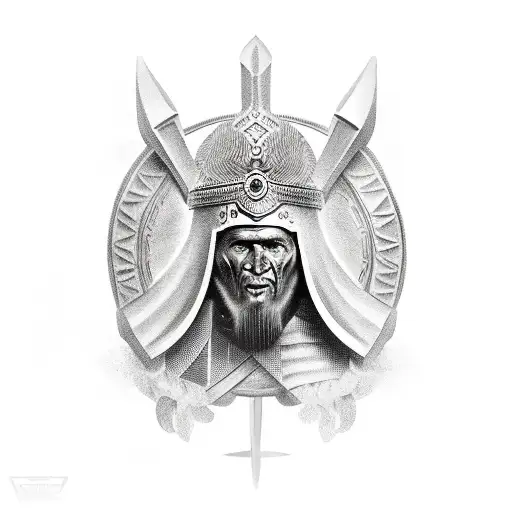 skanderbeg helmet tattoo design idea