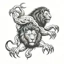 3 lion claws tattoo design idea