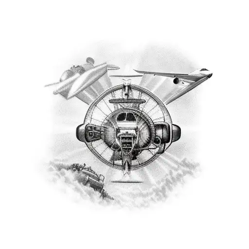 aviation tattoo design idea