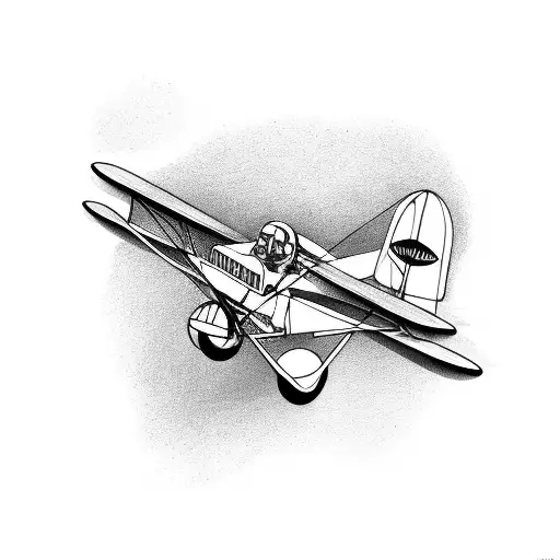 pitts biplane tattoo design idea