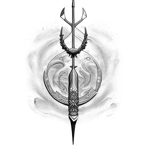 âncora com arco e flecha  tattoo design idea