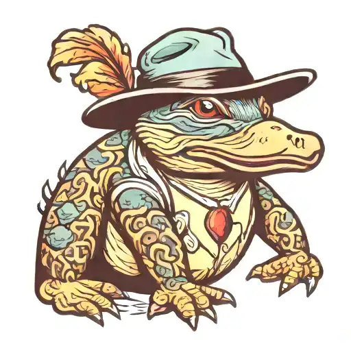 platypus gangster tattoo design idea
