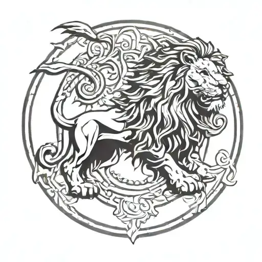 Galatasaray's symbol is the lion tattoo design idea