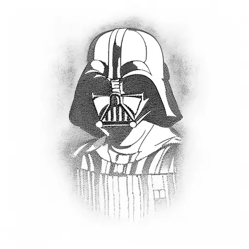 disney castle with darth vader, chewy, R2D2 tattoo design idea