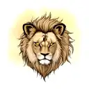 lion with scar on eye tattoo design idea