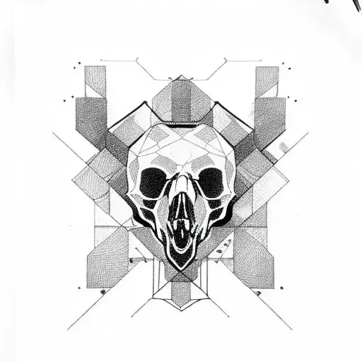 bear skull tattoo design idea