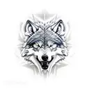 snarling wolf tattoo design idea