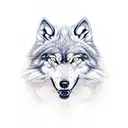 snarling wolf tattoo design idea