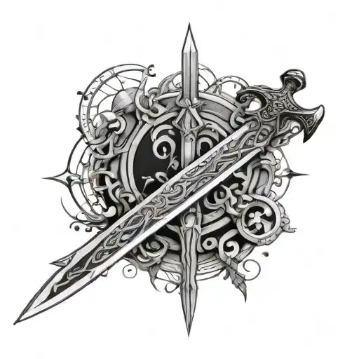 narsil sword tattoo design idea