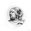 renaissance art fat woman tattoo design idea