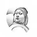 renaissance art fat woman tattoo design idea