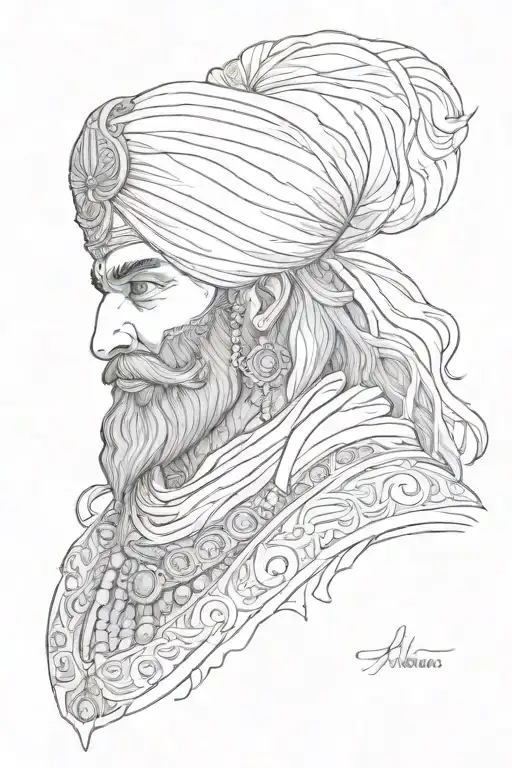 sikh warrior tattoo design idea
