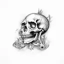 skeleton arms above the knee going down and around  tattoo design idea