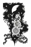 Create a arm sleeve tattoo using lithuanian "Vytis" And other symbols, incorporate a lot of baltic pagan symbols too. tattoo design idea