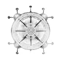 ship wheel tattoo design idea