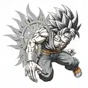 goku ultra instinct tattoo design idea