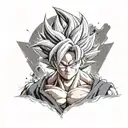 goku ultra instinct tattoo design idea