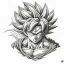 goku ultra instinct tattoo design idea