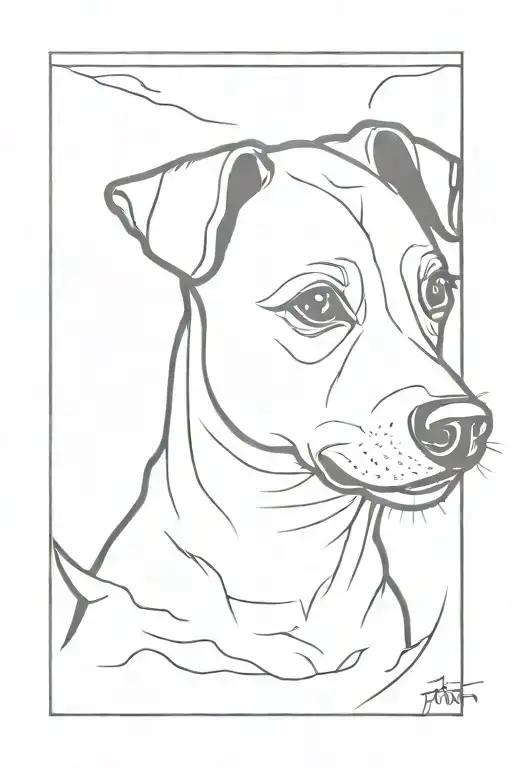 Jack Russell Terrier tattoo design idea