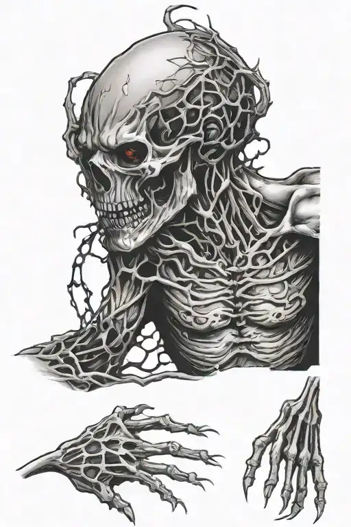 Pectoral tattoo design idea