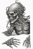 Pectoral tattoo design idea