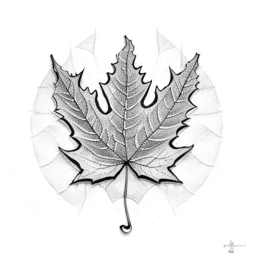 Leaf tattoo design idea