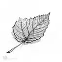 Leaf tattoo design idea