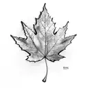 Leaf tattoo design idea