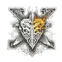 Melted Anvil tattoo design idea